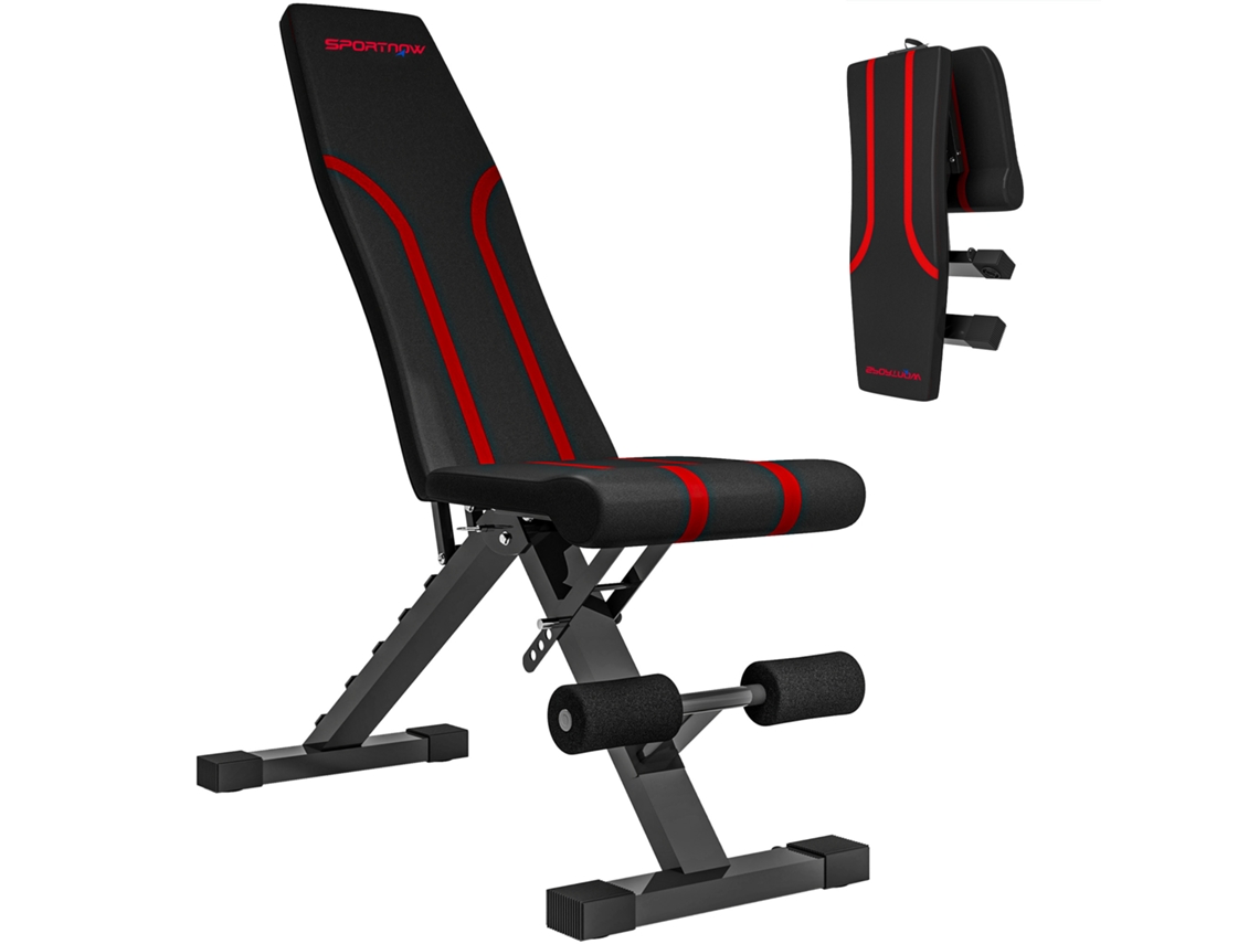 Banco De Abdominai Aço, Eva E Pp Cor Preto 82x35x42,5-107 Cm Sportnow