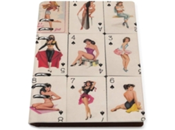 Pinup Poker Caderno De 6 Argolas Meninas Com Capa Folhas Soltas Escritório Em Casa