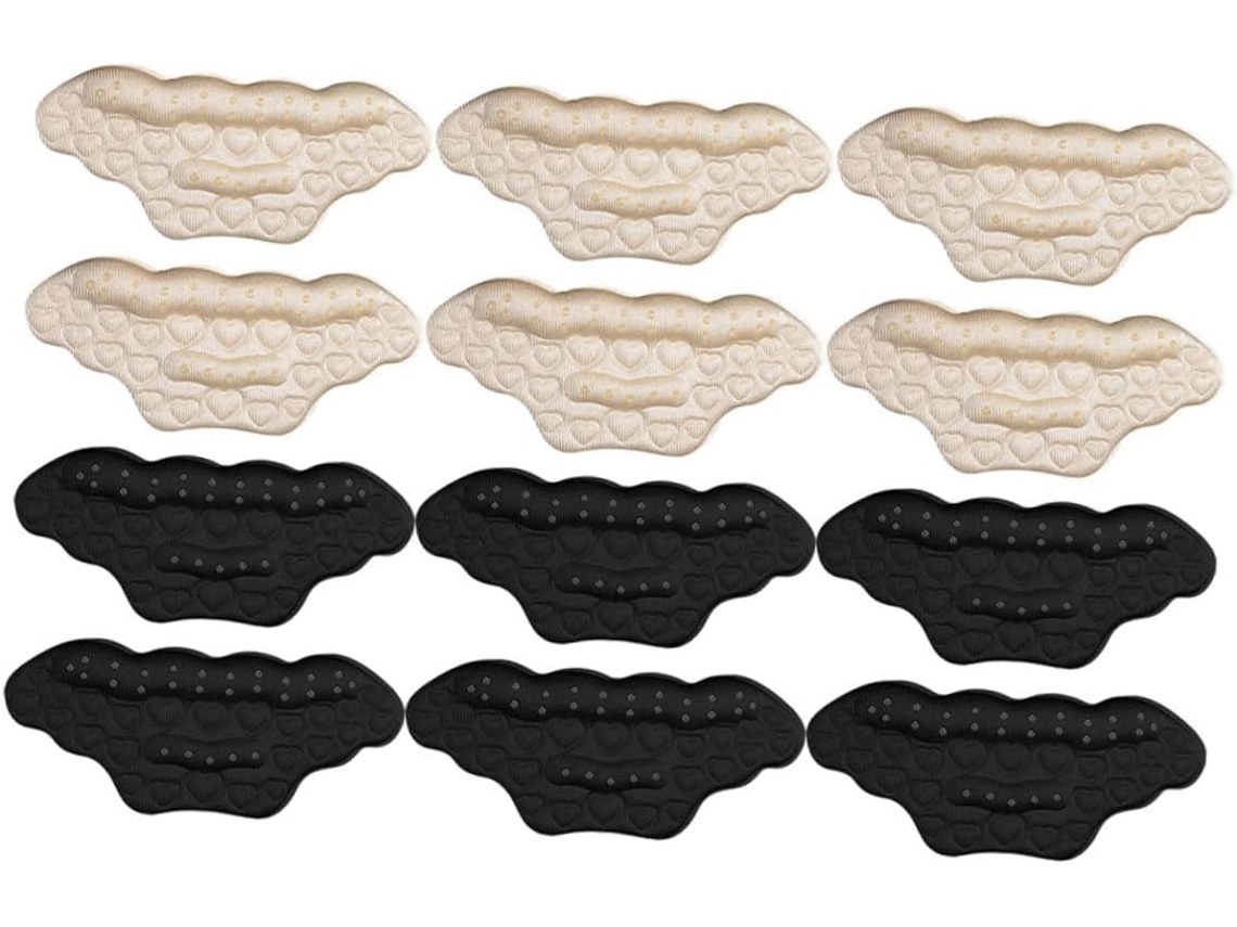 Galpada 6-pares De Calcanhares Autoadesivos Antiderrapantes, Espuma Confortável E Forro De Silicone Para Sapatos Salto