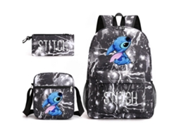 Mochila Escolar Lilo Stitch - Perfect Lightning Black