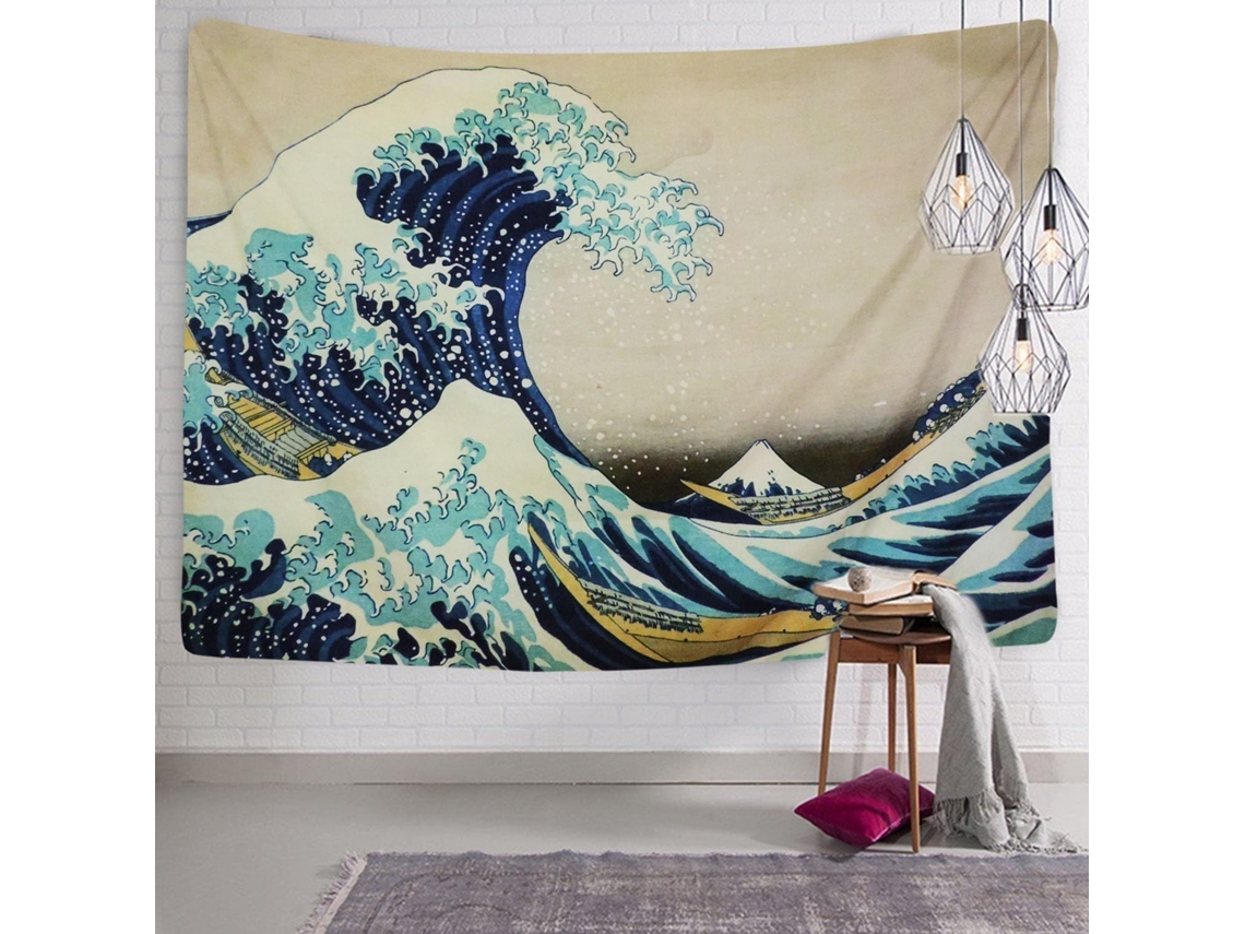 Tapeçaria de Parede, Tapeçaria de Parede Kanagawa, Inspirada na Natureza BRILVIBERA