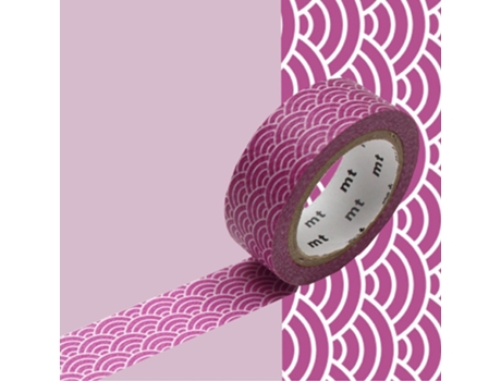 Fita Adesiva Para Ondas Seigaiha Roxo MASKING TAPE (1,5 cm X 7m)