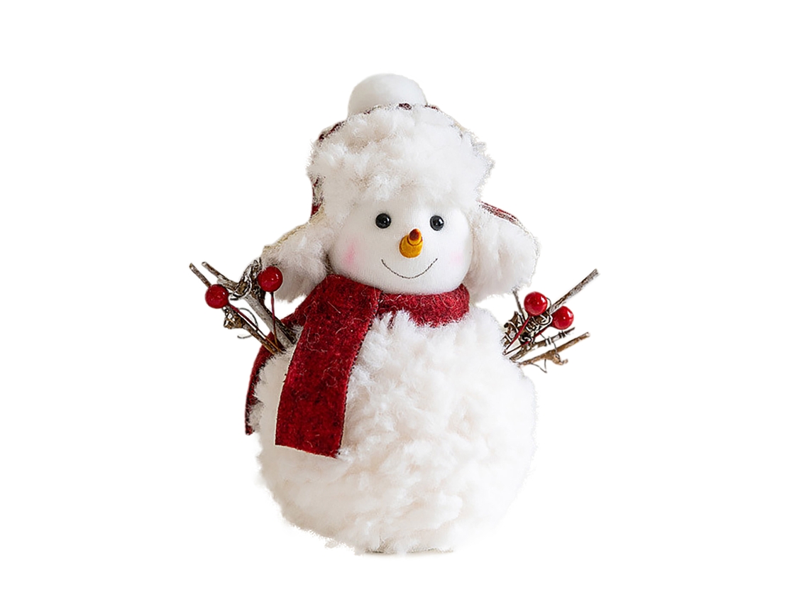 Laxiscreed Boneco De Natal De Neve Em Tricô De Pelúcia Para Decoração Natalícia De Tamanho Médio