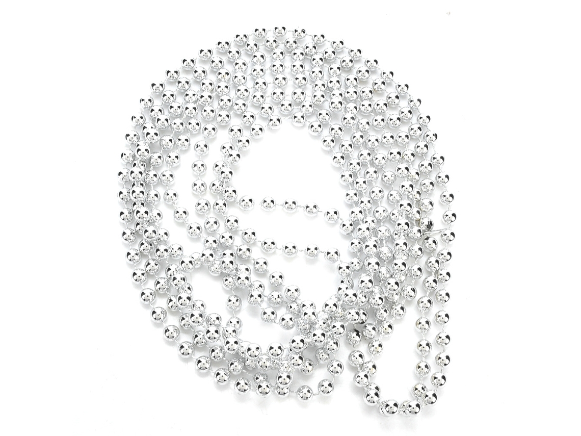 Laxiscreed Corrente De Bolas Prateada De 6mm E 2,7m Para Moda, Decoração E Joalharia
