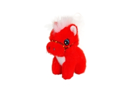 Chaveiro de Pelúcia Cavalinho Sentado Boneco Estilo Chibi Vermelho CHABERLU