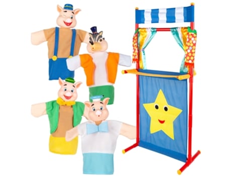 Teatro de marionetas Los Tres Cerditos 25 cm Cucu Show Colorbaby Toys