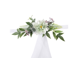 Suporte De Cadeira Com Flores Artificiais Laxiscreed Para Casamentos E Eventos Green