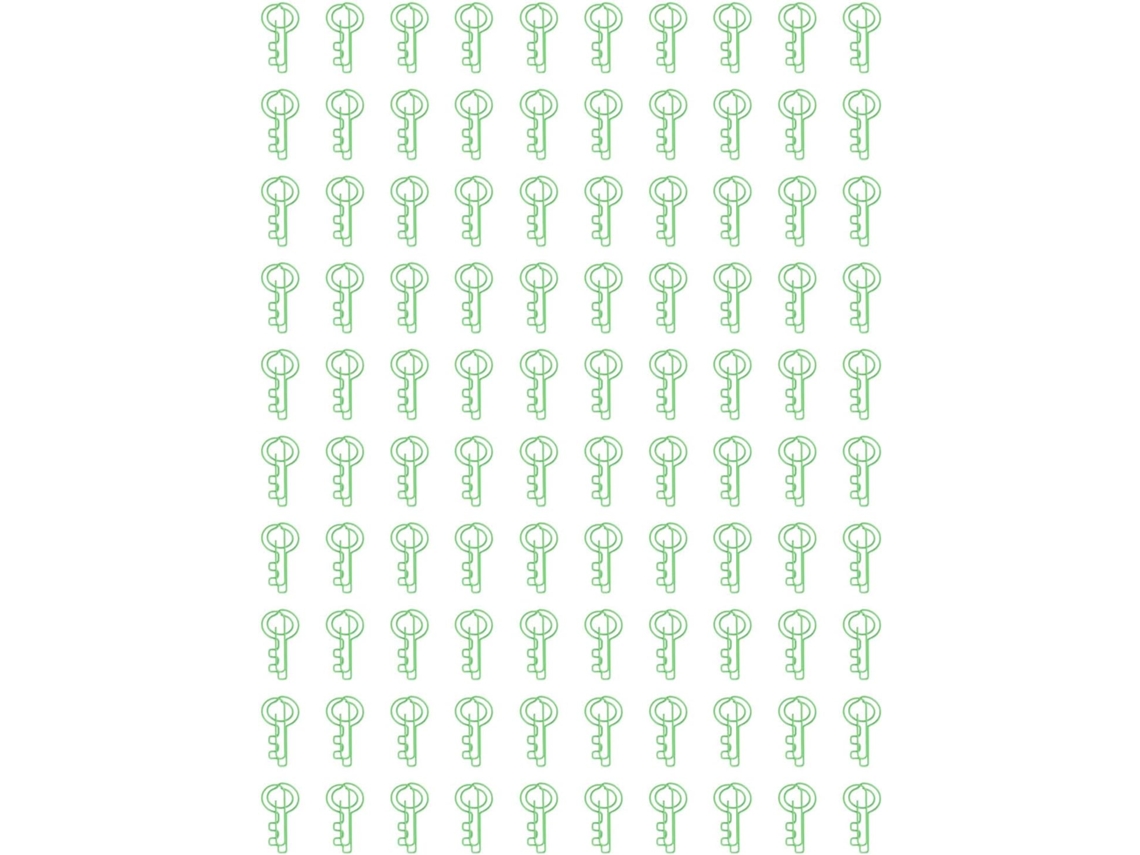 Clipes De Papel Em Formato Chave, Marcadores De Página Fofos Para Organização Escritório, Verdes
