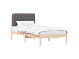 Estrutura de Cama com Cabeceira Estofada Cinza Escuro MAISON EXCLUSIVE