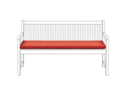 Almofada Para Banco De Assento Vivara 152 X 54 Cm Vermelho Escuro