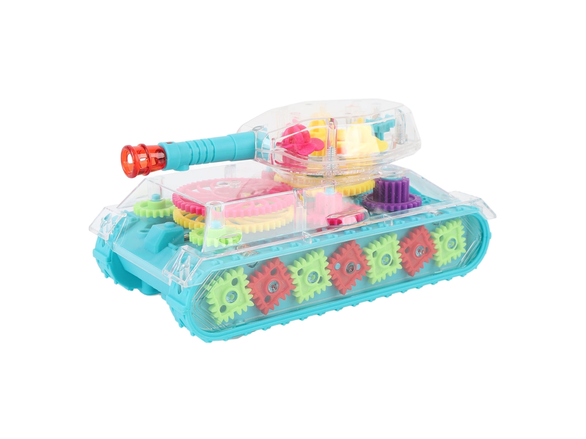 Carro Brinquedo Elétrico Transparente Com Engrenagens Luz E Música 360 Rotação