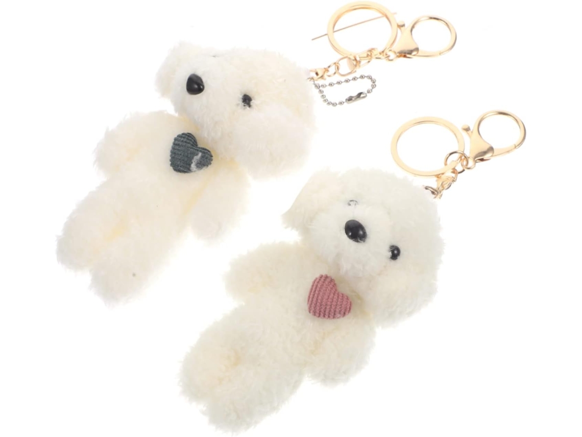 Chaveiro De Pelúcia Com Design Cachorrinho Fofo Para Mochila, 2 Peças