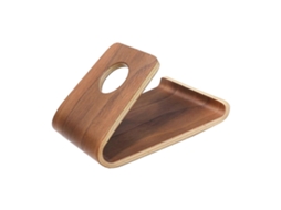 Suporte De Mesa Para Celular Em Madeira, Ideal Para Casa, Escritório E Viagens. Marrom Escuro.