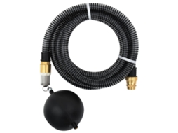 Vidaxl Mangueira De Sucção Com Conectores De Latão 1,1" 5 M Pvc Preto