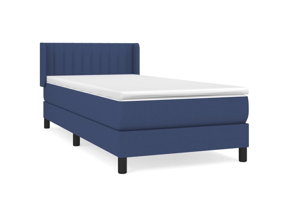 Cama com Molas/colchão 90x190 Cm Tecido Azul MAISON EXCLUSIVE