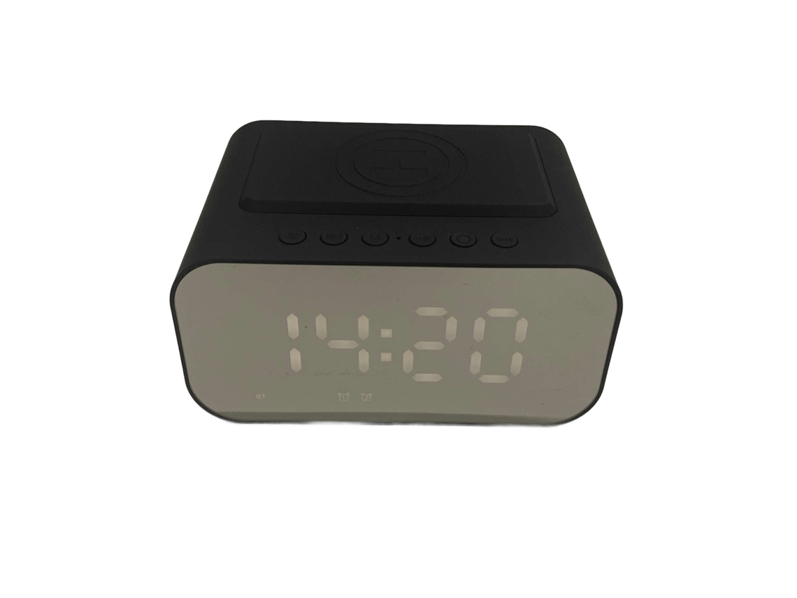 Caixa de Som Bluetooth com Carregamento Sem Fio EOOCOO (carregamento Sem Fio, Display Led de Relógio)