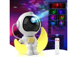 Projetor Galáxia Astronauta, Projetor de Estrelas com Temporizador e Controle Remoto, Projetor de Luz Astronauta Alimentado por Usb BRILVIBERA