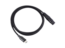 Adaptador USB Tipo C para XLR Tipo C para cabo XLR de até 3 pinos com microfone e cabo de dados de 3 pinos Slowmoose