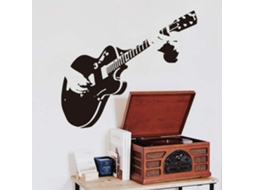Guitare Musique Adesivo De Parede École Classe Art Décoration Vinyle Stickers Pour Salon Canapé Fond Mur Décor 48x42cm