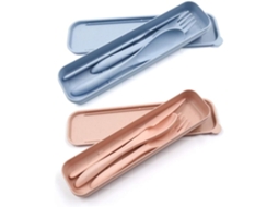 Cenografia Portátil Simples Palha Azul / Rosa 2 Conjunto