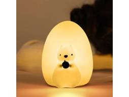 Luz Noturna Para Crianças, Silicone Bonito Com Controle Tátil, Portátil E Recarregável