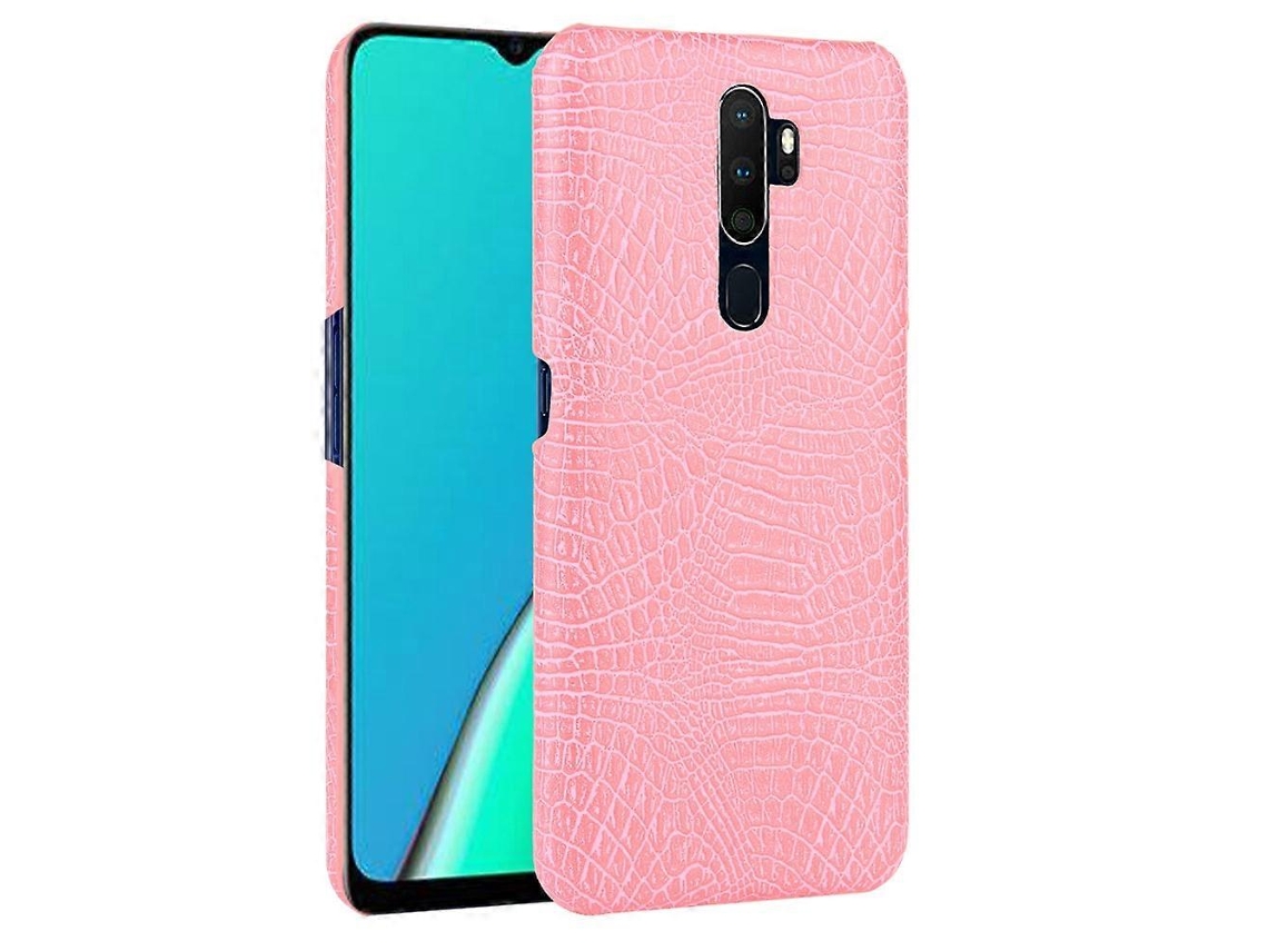 Capa De Pc Pu Com Textura De Crocodilo À Prova De Choque Para Oppo A9 2020 / A5 2020 / A11x