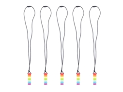 Primerox collar de Dentição Bebê Silicone Macio 5pcs Amarelo Massagem Gengiva Pingente Sensorial