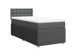 Cama com Molas/colchão 90x190 Cm Tecido Cinza escuro MAISON EXCLUSIVE