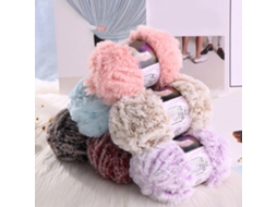 Lurelia Fio Chenille Grosso Macio Algodão Branco Para Tricô Crochê Mantas Artesanais