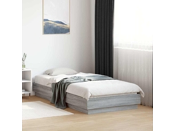 Estrutura Cama 90x190 Cm Derivados De Madeira Cinzento Sonoma