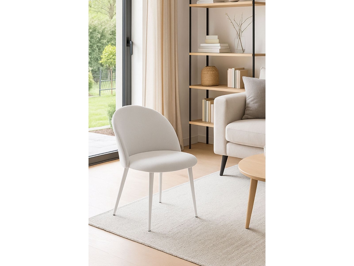 Cadeira White Vint Tecido - Branco