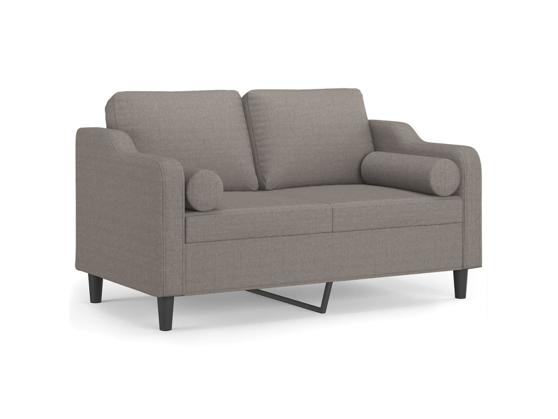 2-seater Sofa, 2-seater Sofas Vidaxl Cinzento-acastanhado Tecido (n/a)