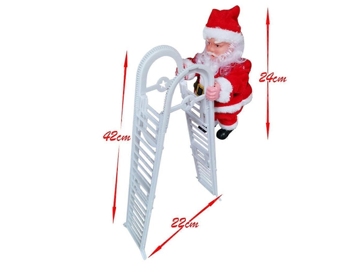 Boneco De Natal Pai Elétrico Com Escada