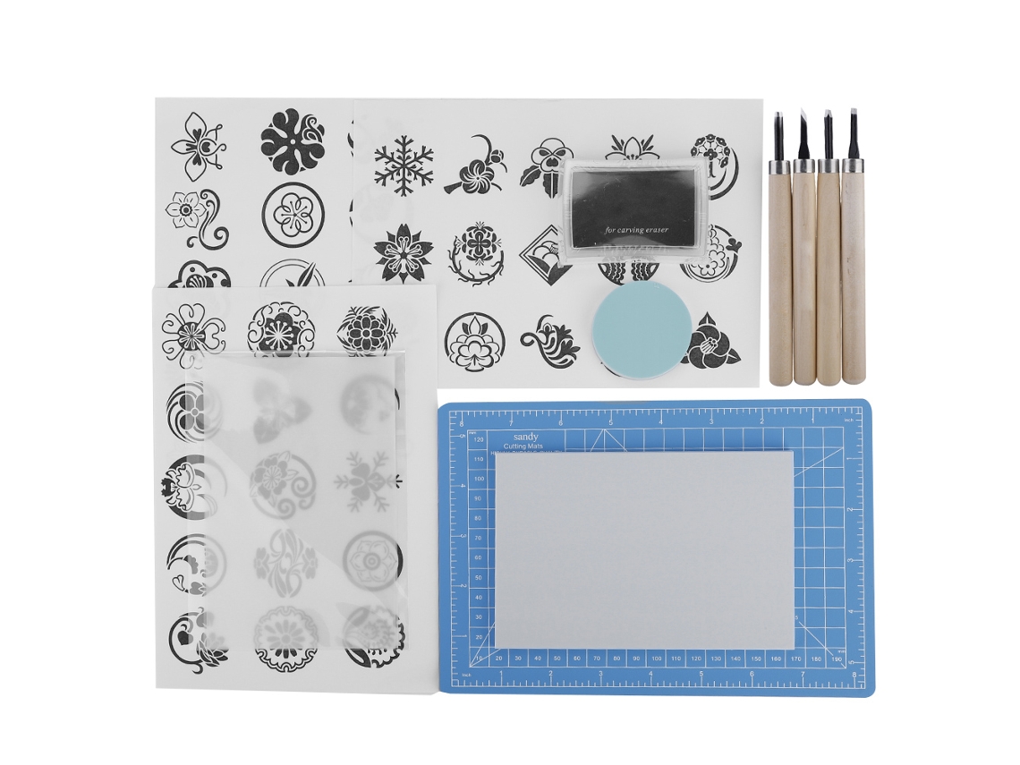 Kit de Entalhe Diy para Carimbos e Escultura