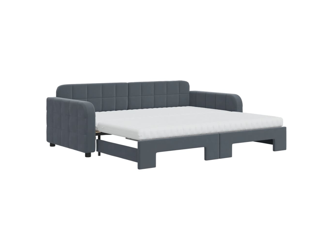 Daybed With Trundle, Daybeds With Trundles Vidaxl Cinzeto Veludo (90 X 190 Cm)