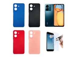 Lurelia Capa Gel Tpu Para Xiaomi Redmi 13c 4g, Proteção De Ecrã Em Vidro Temperado