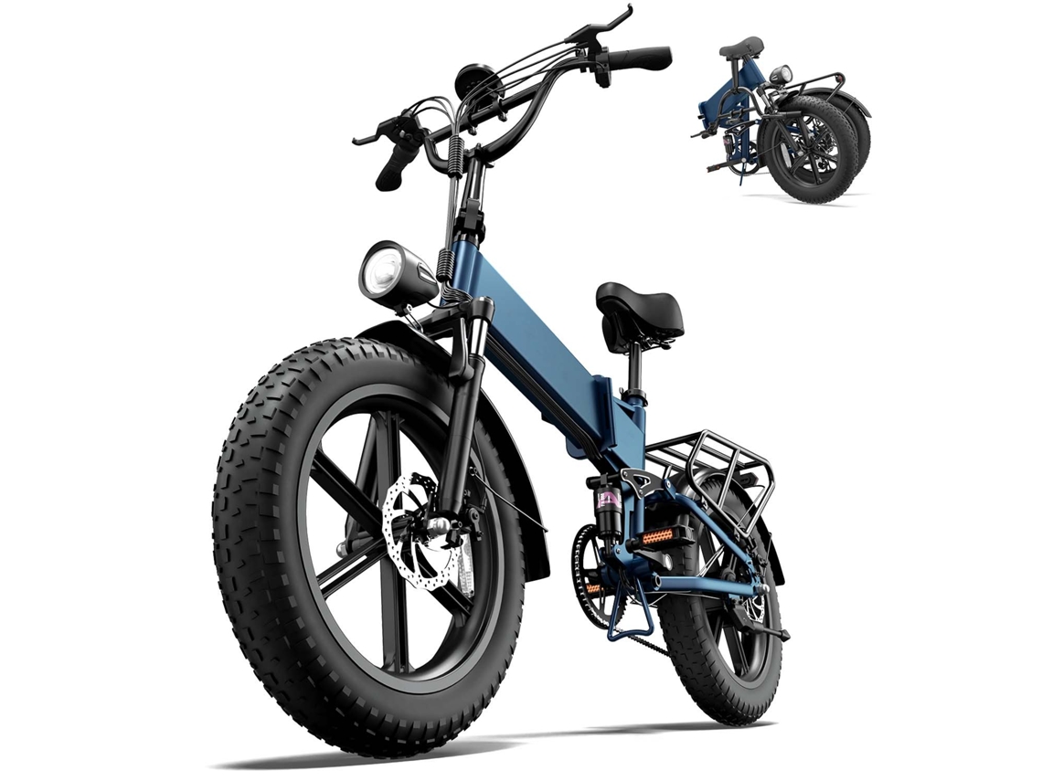 Bicicleta Elétrica Dobrável URLIFE T5 para Adulto, 750 W, 48 V, 13 Ah, Velocidade Máxima de 45 Km/h, Autonomia de 60/80 Km, Pneus Largos 20*4.0, Shima