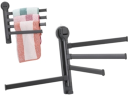 Suporte De Toalha Giratório Com Ventosa Para Superfícies Lisas Do Banheiro, Com Design Articulado