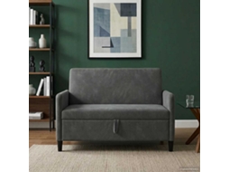 Vidaxl Sofa Com Armazenamento Cinzento-escuro 122 X 78 X 87 Cm