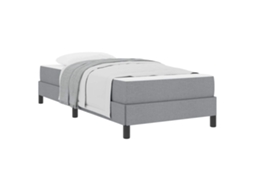 Cama Box com Colchão Cinzento Claro Tecido MAISON EXCLUSIVE 100x200 cm