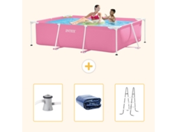 Intex Piscina Com Estrutura Retangular - 220x150x60 Cm - 4-peças Scb83