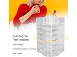 Escolha Sólida - Suporte Para Líquido De Lábios 360 Graus Rotativo - Organizador De Cosméticos - Suporte Para Líquido De Lábios - Grande Capacidade -