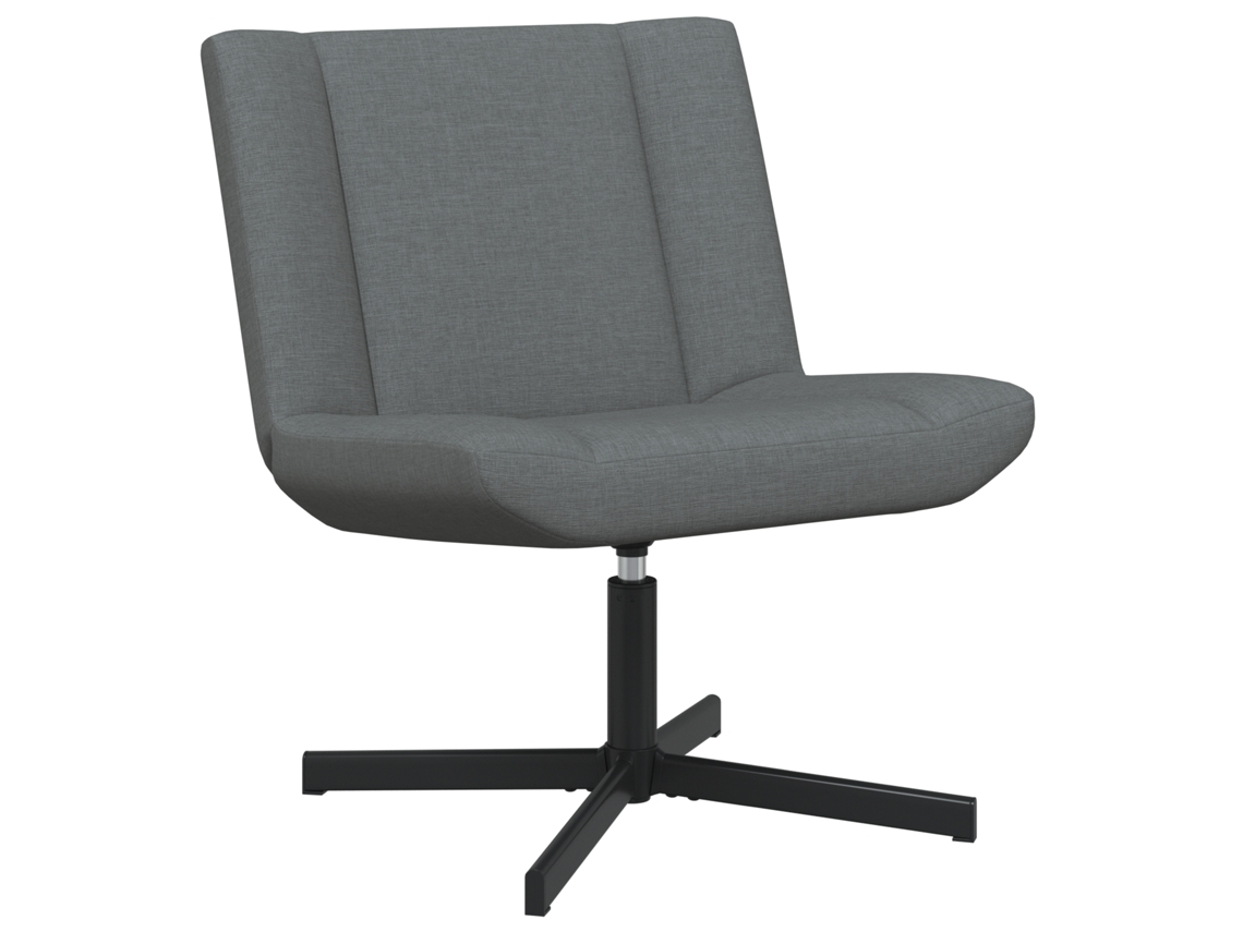 Conjunto 1 Cadeira Giratória Vidaxl Cinzento Tecido (63 X 75 X 76 Cm)