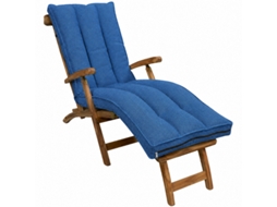 Almofada para Espreguiçadeira com Capa Removível 190x60x15 Cm Azul BANANAIR