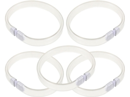 Conjunto de 5 pulseiras de identificação de pacientes em plástico impermeável e reutilizável com espaço para armazenamento, Ideais
