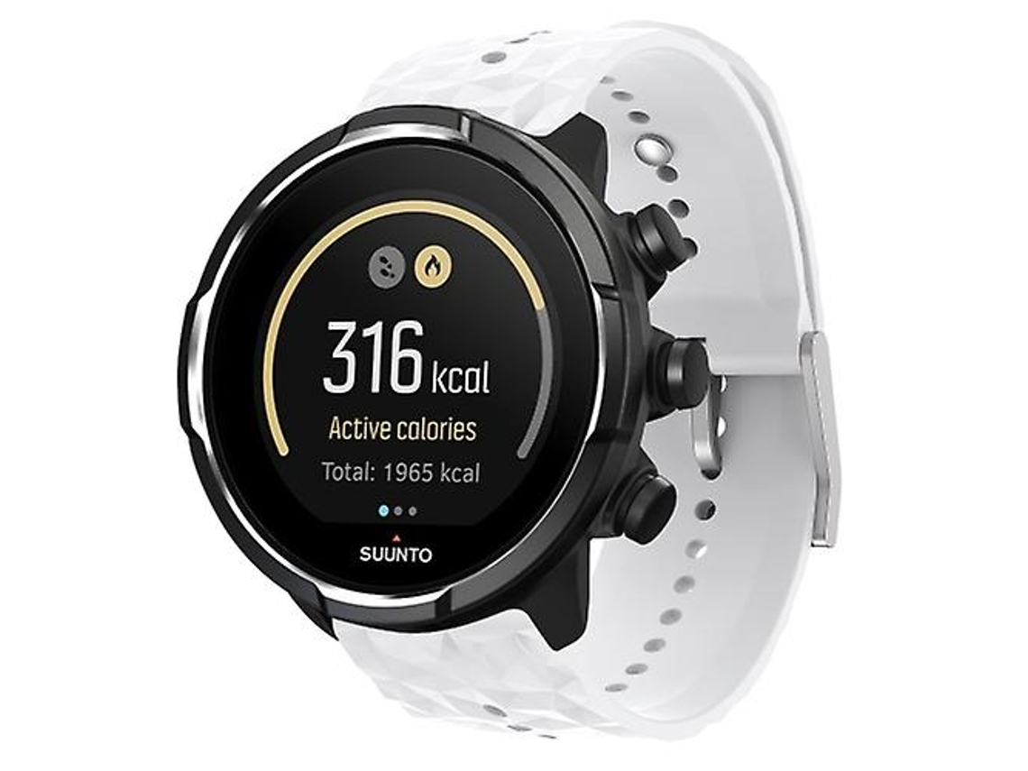 Bracelete para Suunto 9 Pulseira de Relógio de Silicone com Textura de Losango Branca VENISYMLIS