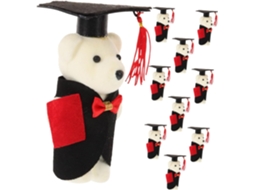 Conjunto De 10 Miniaturas Pelúcia Para Formatura, Decorações Leves