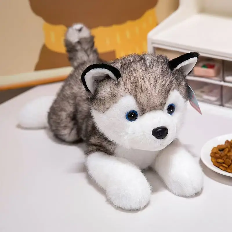 Lindo Cachorrinho de Pelúcia Husky para Decoração de Casa MDUG (estilo A, 50 Cm)