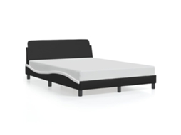 Bed Frame, Bed Frames Vidaxl Preto Couro Artificial (120 X 200 Cm)
