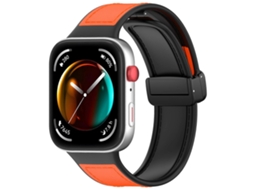 Pulseira Dobrável De Silicone Com Revestimento Em Couro Para Huawei Watch Fit 3